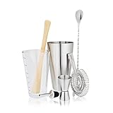 True Barware 7 Piece Cocktail Tools Set, Bar Tool Kit, Home Bar Accessories