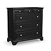 Bedford black four drawer chest by home styles  urban country home decor