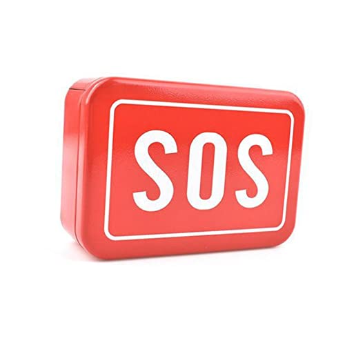KIMISS Notaufbewahrungsbox Kleine Rechteckige Leere Box SOS Muster Outdoor -Werkzeuge Ausrüstung Iron Storage Box Camping Multi -Funktion Tool in Werkzeugen und Hausverbesserung