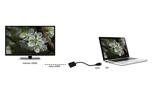 LINK LKADAT210 Displayport Adapter 1.2 Male, Hdmi 1.4 Female Contacts Golden 4K 30Hz, Black, 20cm - Image 4