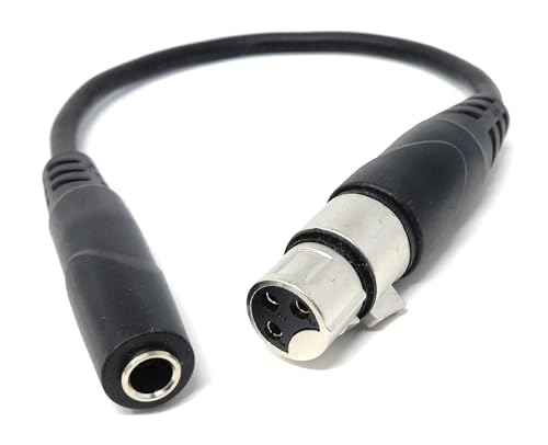 Cavo adattatore da presa jack stereo da 6,35 mm a XLR femmina a 3 pin, convertitore audio per mixer, controller, DJ e apparecchiature audio professionali (0,3 m)