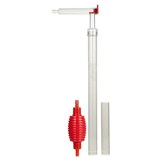Fluval GravelVac Mulmsauger, Aquarienkiesreiniger, klein/mittel durchsichtig/rot