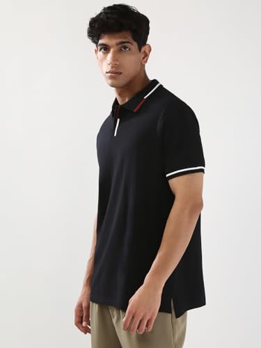 Image of Urbano Fashion Men's Solid Regular Fit Half Sleeve Cotton Polo T-Shirt