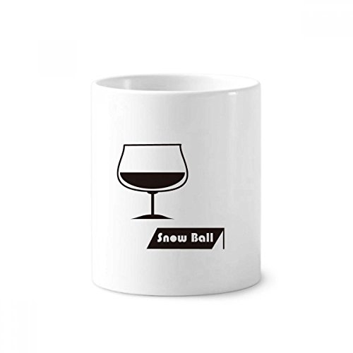 Tasse blanche céramique 350ml porte-brosse à dents et pot à crayon design Cocktail