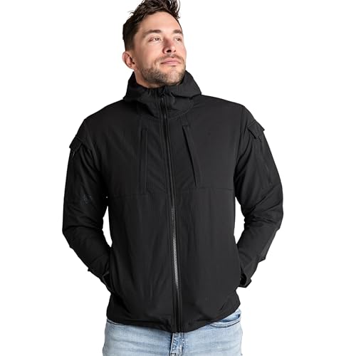 ODIN Disc Golf Jacket – Lightweight, Water-Resistant Fleece with 4-Way Stretch, YKK Zippers, Hood – Ideal for Spring/Fall2