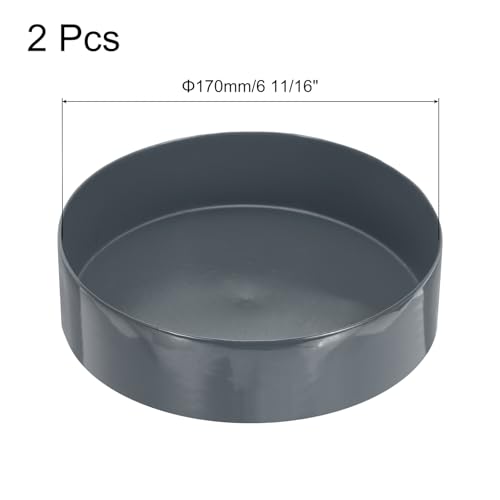 Image of uxcell 2pcs Rubber End Caps 170mm(6 11 /16 Inch) ID x 80mm(3 1 /8 Inch) H Vinyl Round Tube Bolt Cap Cover Screw Thread Protectors Dark Grey