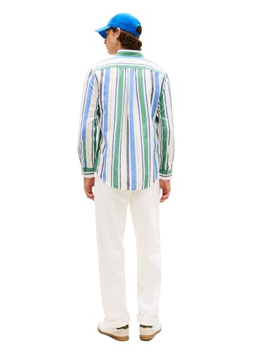 Image of Tommy Hilfiger Men's Long Sleeve Casual Linen Button Down Shirts in Regular Fit