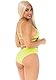 Leg Avenue Damen 2 PC Cage Strap Bra and Panty Dessous-Set, Neongelb, Einheitsgröße