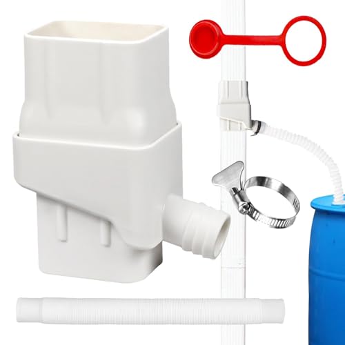 de recolección de agua de lluvia, desviador de desvío, colador de desvío de bajante, juego completo de válvula de filtración respetuosa con el medio ambiente, desviador ajustable para bajantes