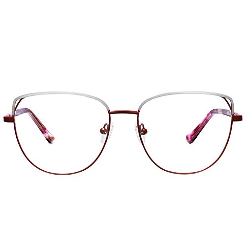 Image of CARFIA Cateye Womens Blue Light Blocking Glasses CA6205