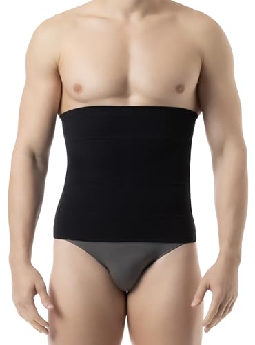 Farmacell Man 405 (Negro, 5XL) Faja Elástica Moldeadora y de contencion para Hombres