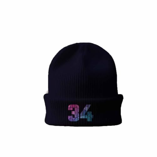 Bonnet à revers marine 34 Number Cuffed Beanie pour l'hiver