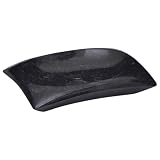 Ziaphsol Waschbecken Schwarz aus Marmor 50 x 35 x 10 cm, Aufsatzwaschbecken Handwaschbecken, für Bad, Gäste WC, mit Ablaufloch 4,5 cm, zum Platzsparen