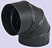 Chimney 73635 6 in. 24-ga Snap-Lock Black Stovepipe 90 Deg Sectioned Adjustable Elbow by Imperial Manufacturing Group