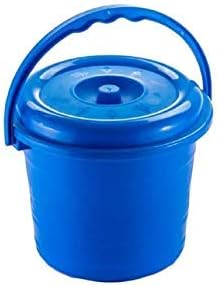 Jai Shoppee Plastic Storage Bucket with Lid – 10 LTR (Dark Blue)