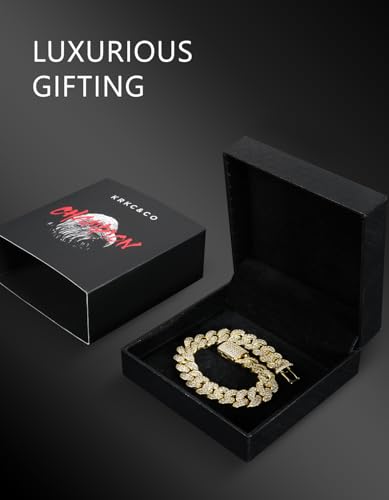 Pulsera Cadena Cubana 14k Oro para Hombre 7.5 in miniatura 6