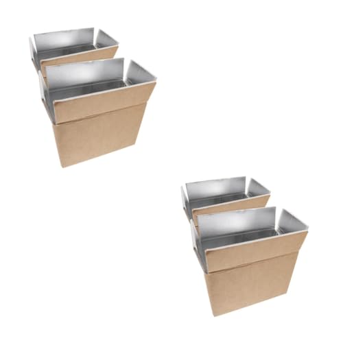 OUNONA 2sets Isolierte Expressbox Schiff Cool Beständig Versandkartons Isolierter Karton Service Thermal- Kühlen Mitnahme Fracht Container Mailer Kette Brown Aluminium 2pcs*2