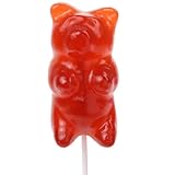 Gigantic Gummy Bear Lollipop, Cherry Flavored Giant Gummi, Great Candy Gift, 8 Ounces