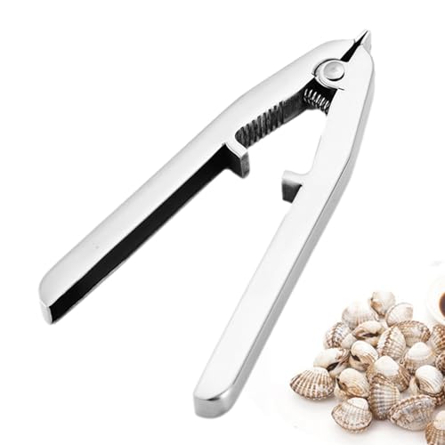 JINGAN Strumento per aprire vongole | Pinze in lega di zinco per ostriche e vongole - Pinze in metallo inox per frutti di mare, attrezzi speciali per vongole per sala da pranzo, campeggio