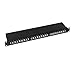 Produktbild BIGtec 24 Port CAT6 Patchpanel Verteilerfeld Verteiler Patchfeld 10 Gigabit LSA Technik RJ45 8P8C RAL9005 schwarz 19 Zoll 19"