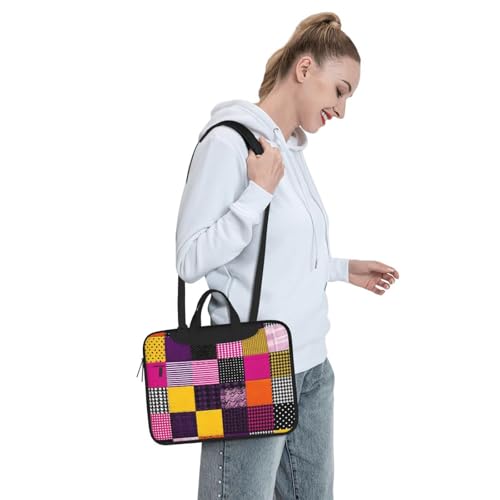 Maletín portátil impermeable 14 pulgadas color patchwork miniatura 3