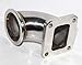 90 Degree Stainless Steel Adapter T4 flange to 3