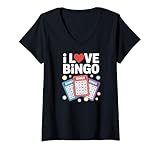 Photo Gallery donna amo il bingo fun entusiast design maglietta con collo a v Photo Gallery donna amo il bingo fun entusiast design maglietta con collo a v