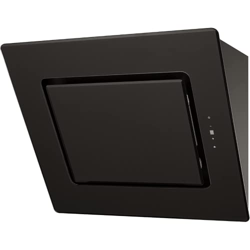 PKM 9040/60BZ Dunstabzugshaube | Schräghaube | Schwarzes Glas | 60cm Breite | Abluft | Umluft | LED-Beleuchtung | Energieeffizienzklasse A