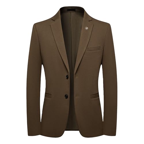 Men's Causal Blazer Two Button Blazerss Slim Fit Suit Jacket Solid Color Sports Coats Wedding Prom Party