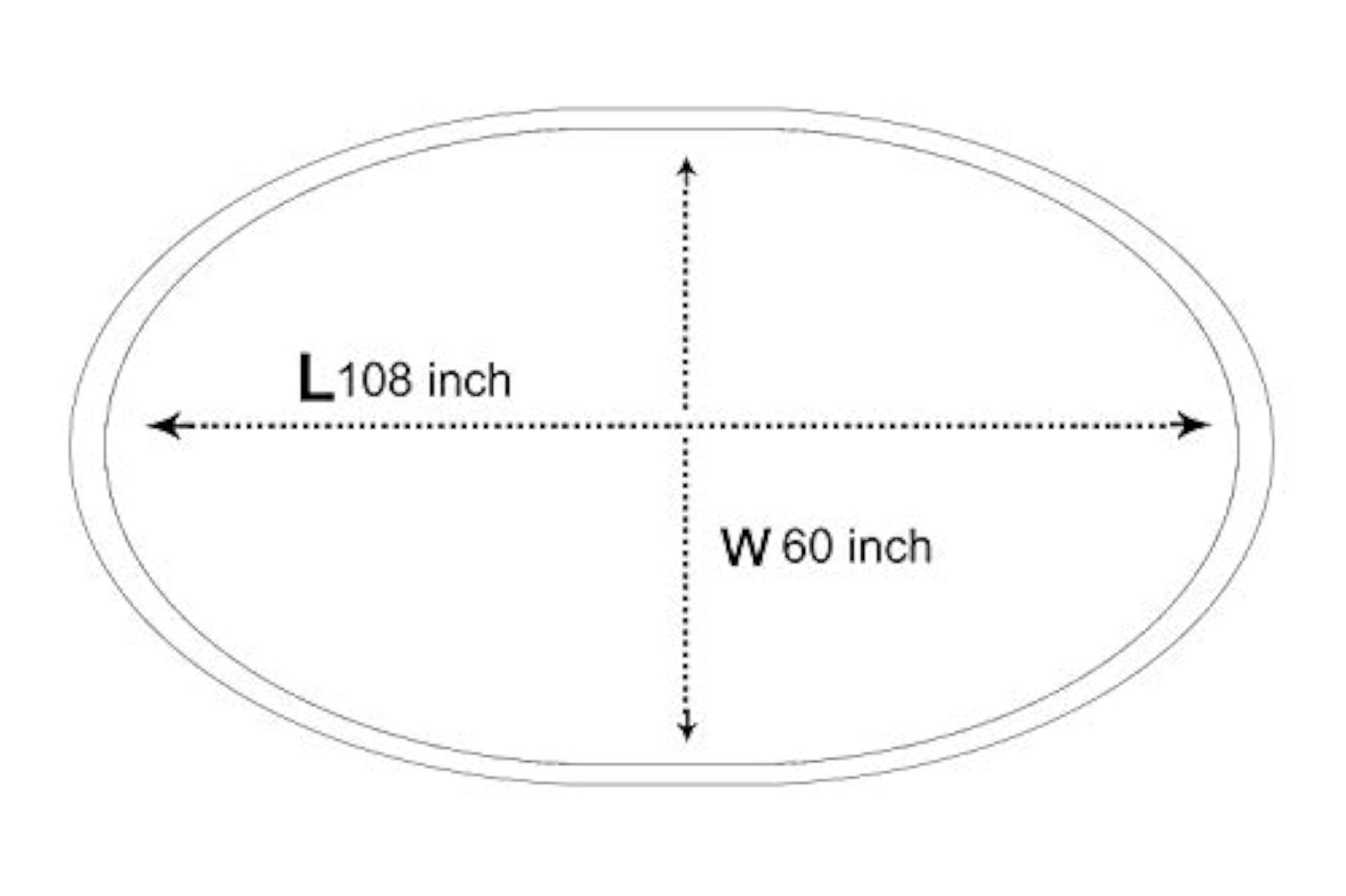 Oval Shaped 8 Seater Table Cover, Ditzy Pattern