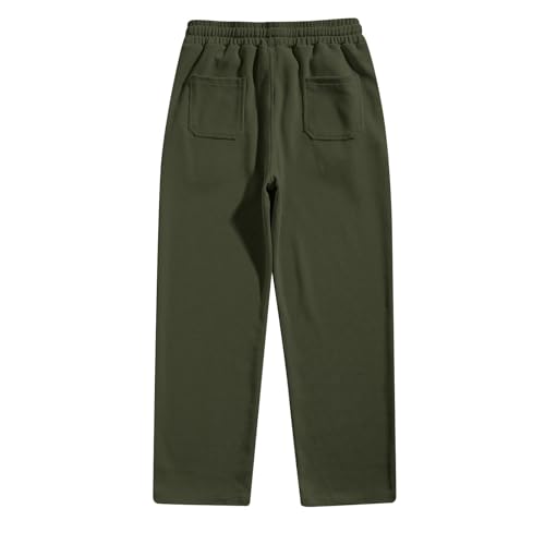 Corduroy Pants Men Baggy Drawstring Elastic Waist Wide Leg Pants Casual Fall Vintage Lounge Trousers with Pockets2