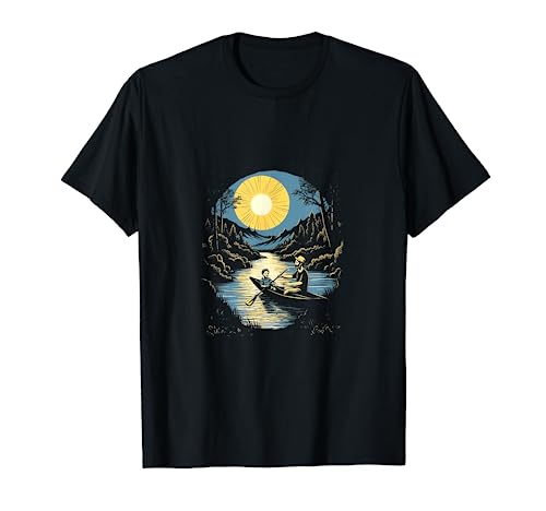 Kayaking Dad Father Son Canoe Paddling T-Shirt