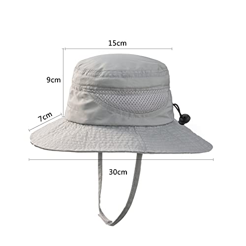 Kids Boys Wide Brim Sun Hat UPF 50+ Protection Bucket Hat Beach Outdoor Sun Hat4