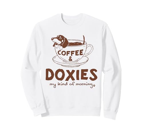 �uCoffee & Doxies My Kind of Morning�v Wiener Dog Lover Funny �g���[�i�[