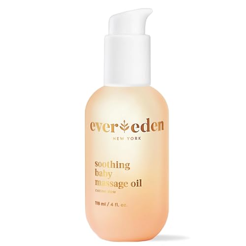 Image of Evereden Soothing Baby Massage Oil: Cotton Dew 4 fl oz. | Non-toxic and Clean Baby Care | Clean Ingredients