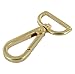 Buckleguy.com 4010N Natural Brass, Swivel Lever Snap, Solid Brass-LL, Multiple Sizes