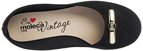 Sapatilha Camurça Flex, Moleca, Feminino, Preto, 36
