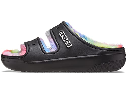 Image of Crocs Unisex Classic Cozzzy Sandal Black /Multi 2 Men /4 Women