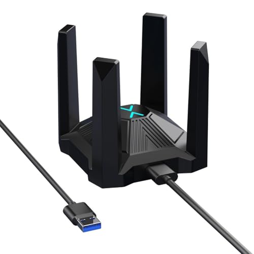 Tarjeta de Red Inalámbrica WiFi 6 USB 3.0 de doble banda para streaming en PC