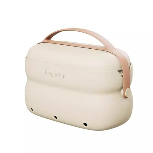 Geerlaqaly Makeup Bag Suitable for Women EVA Dry Wet Separation Large Capacity 2-in-1 Travel Storage Bag Suitable for Beach Travel Outdoor Gym,white