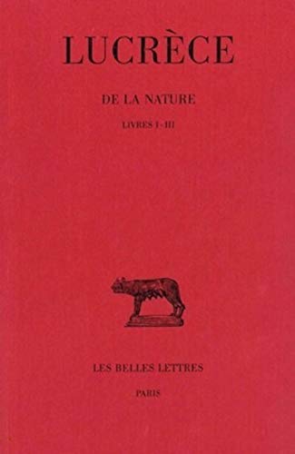 De la Nature, tome 1 : Livres I - III