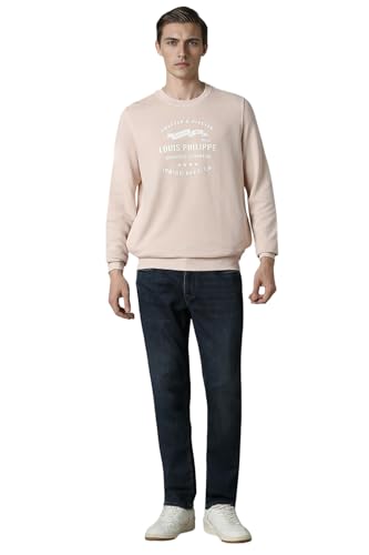 Image of Louis Philippe Men's Cotton Round Neck Sweatshirt