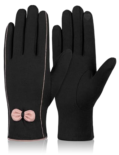 MELLIEX Gants Femme Hiver, Gants Ecrans Tactiles, Gants Chauds Thermique Gants en Daim pour Femmes