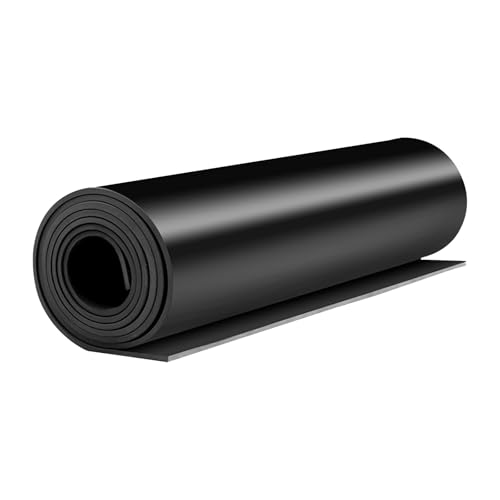 Black Rubber Electrical Insulation Mat, Commercial Insulated Electrician Mats Cuttable for Distribution Room/Substation/Factory, Non-Conductive Floor Matting Roll(LxWxT 4' x 3.3' x 1/8
