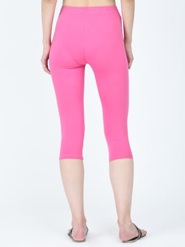 Image of Robinbosky Premium Stretchable Cotton Capri Legging for Women | Suitable for Formal wear & Casual wear | High-End Elastic Makes. The Leggings Squat Proof and Durable for Travel, Yoga, & Workout.