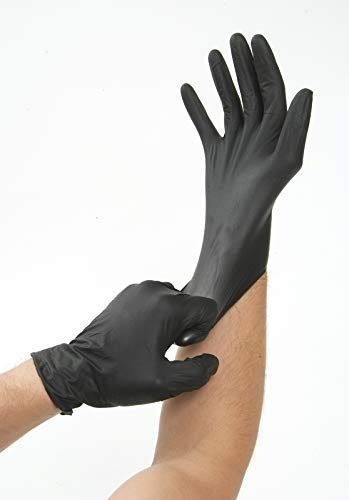 Grease Bully Nitrile Gloves - 6MIL - Extra Large - Black - Powder & Latex Free - 1000 Count - 10 Boxes (XL)