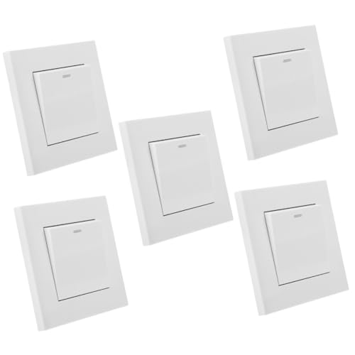 Interrupteur mural double lot de 5 va-et-vient pour éclairage de maison et bureau