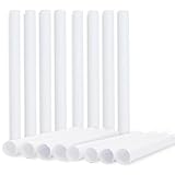 16 White Radiator Pipe Covers - Snap on 19.5cm PVC Pipe Sleeves, Easy to Install Radiator Sleeves (16)