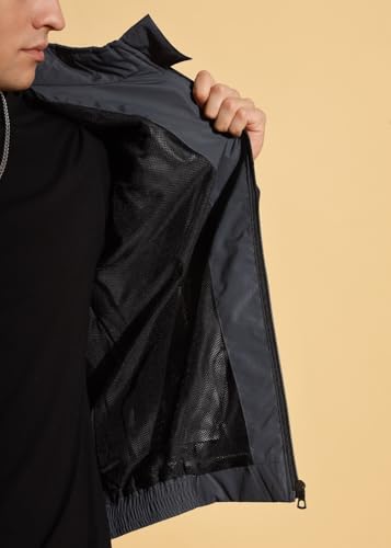 Image of Dollar Men's Polyester Colourblock Windcheater Jacket With Zipper Pockets