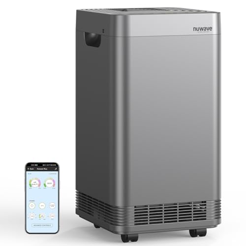 Nuwave Forever Plus Air Purifier for Home with Washable Filter, Massive Areas up to 3,210 Sq Ft, Never Replace Air Filter System, Zero Waste, Zero Filter Replacements, Smart WiFi, 18dB Ultra-Quiet